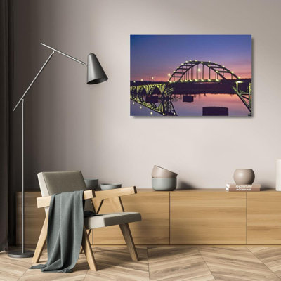 Art sur toile tendue par Flaherty, Dennis Gallery: Arkansas, Ozark Ozark Bridge over Arkansas River