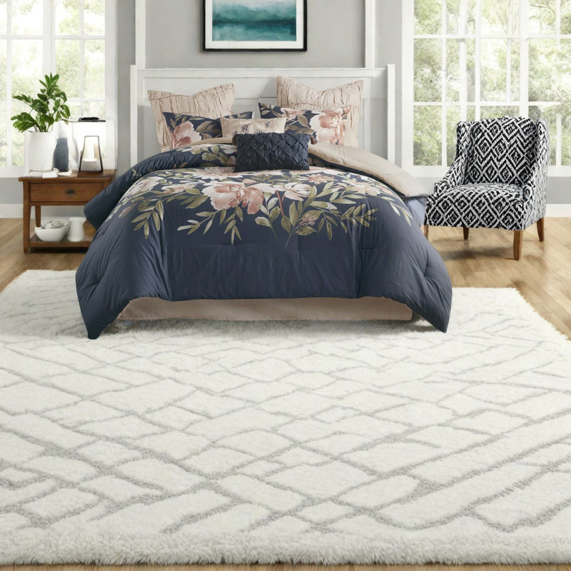 Navy Cotton Bedding Sets, Style, Cal King