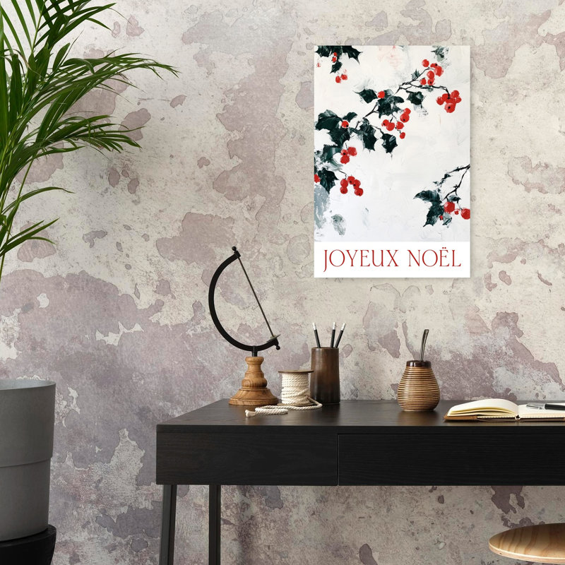 Joyeuxnoelno05, art contemporain abstrait nature, hiver, 24" H x 16" W