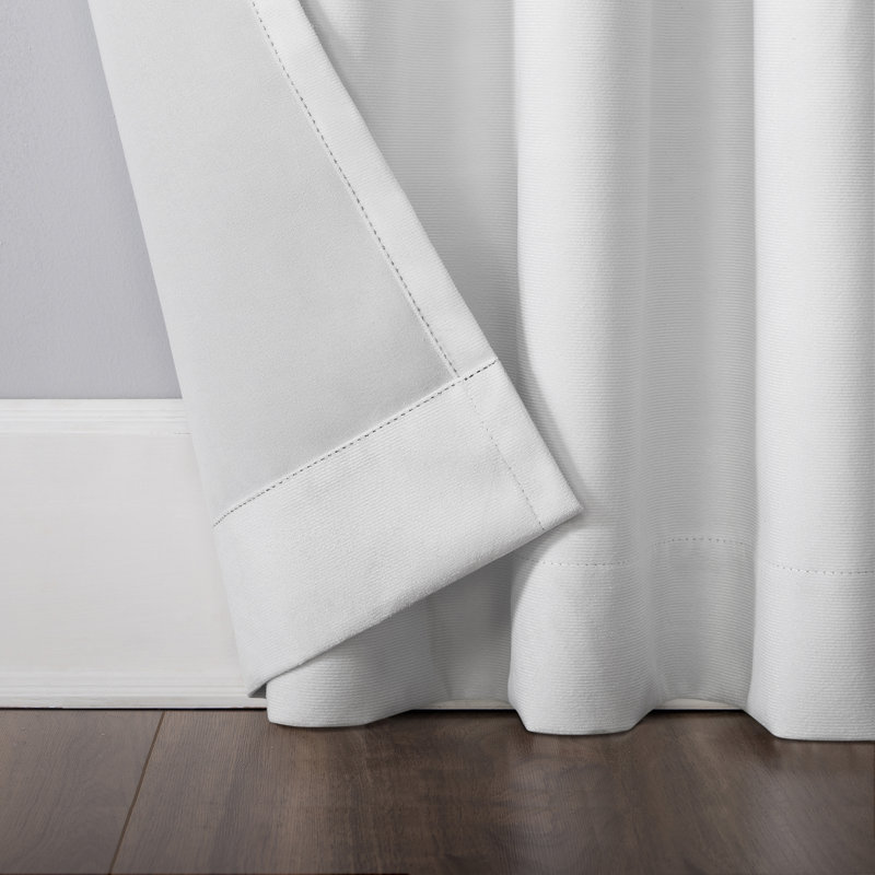 Pearl Velvet 96" Blackout Back Tab Curtain Panel