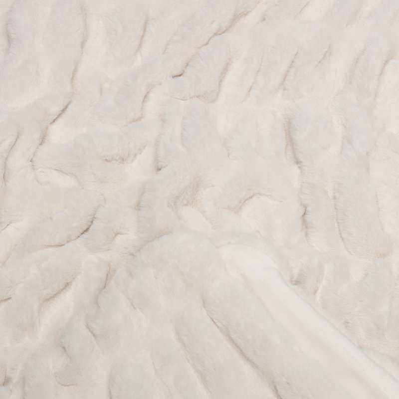 Cloud Faux Fur Reversible Toddler Throw Blanket