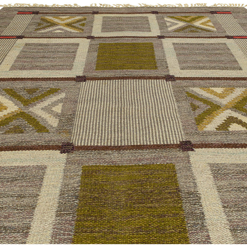One-of-a-Kind Rectangle 4'9" x 6'9" Flatweave Area Rug