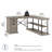 64W Designer L Shaped Desk with Storage