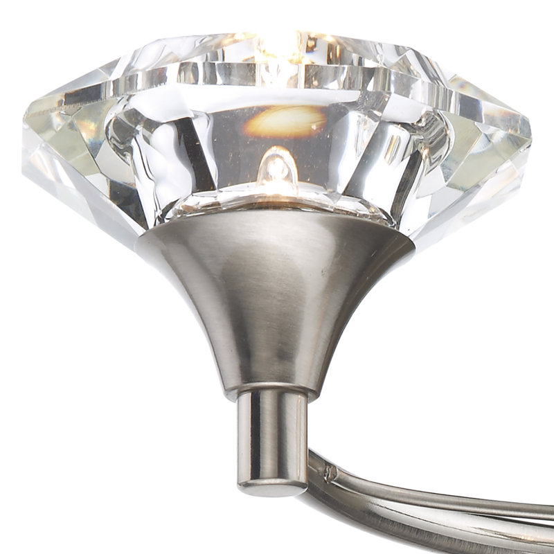 Greenhaw Armed Sconce, Satin Chrome