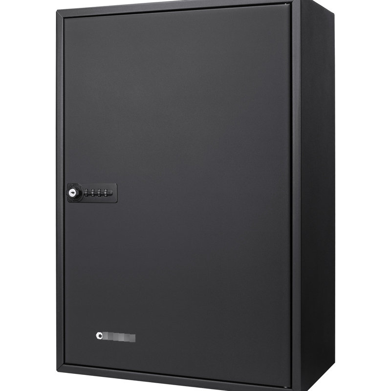 Armoire en acier noir à 300 clés avec serrure réglable - Fixation murale pour une gestion efficace