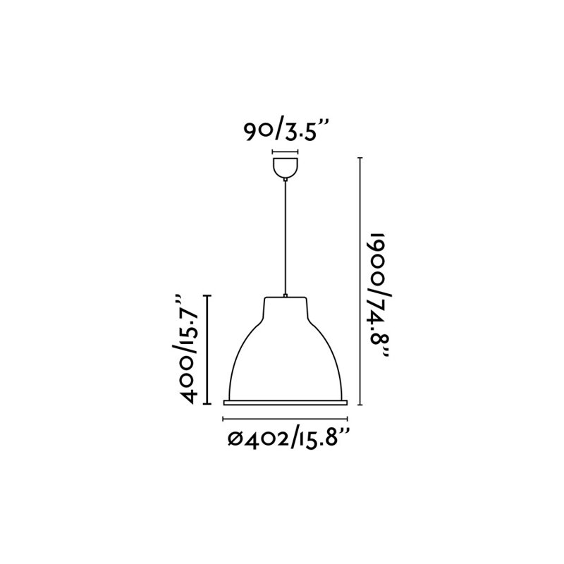 Wednesbury 1 - Light Bell Pendant, Dark Grey, Dark Grey