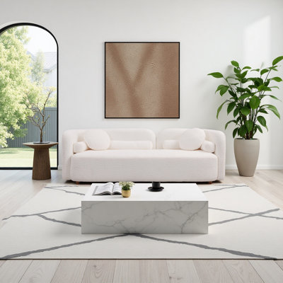 Canapé 88 po 88 po avec 4 coussins décoratifs
