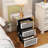 3-Drawer Mirrored Nightstand Bedside Table Glass Accent End Table Silver