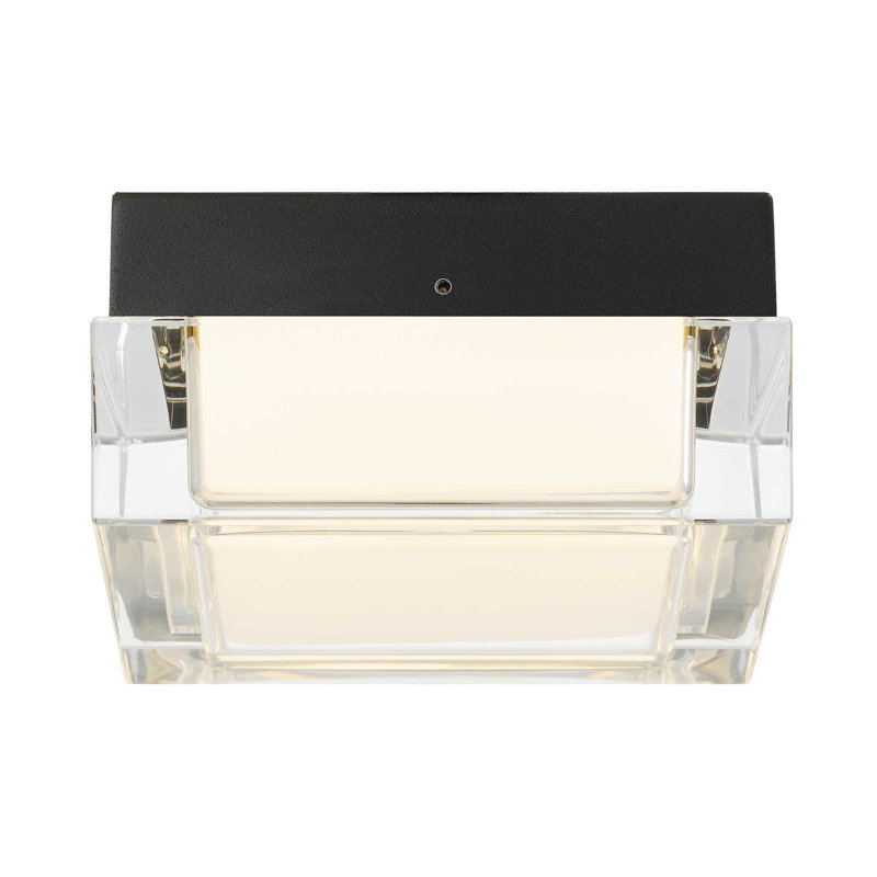 Plafonnier encastré à DEL intégré, H 2,5 po x l 5 po x P 5 po, Noir