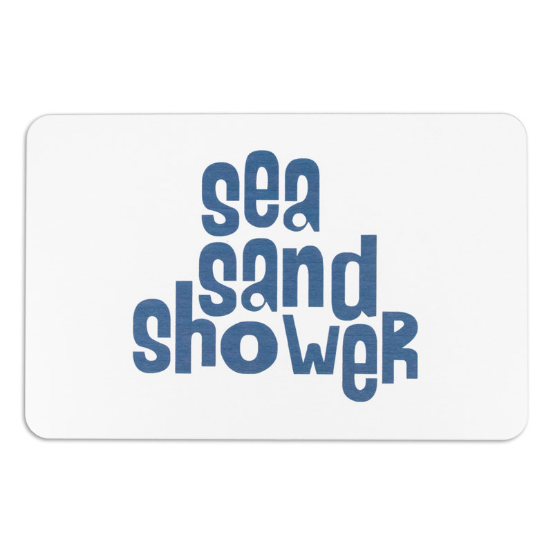 Non-Slip Bath Mat, White