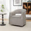 Fauteuil demi-tonneau pivotant en velours de 27,6 po Fumiyo-1921688362