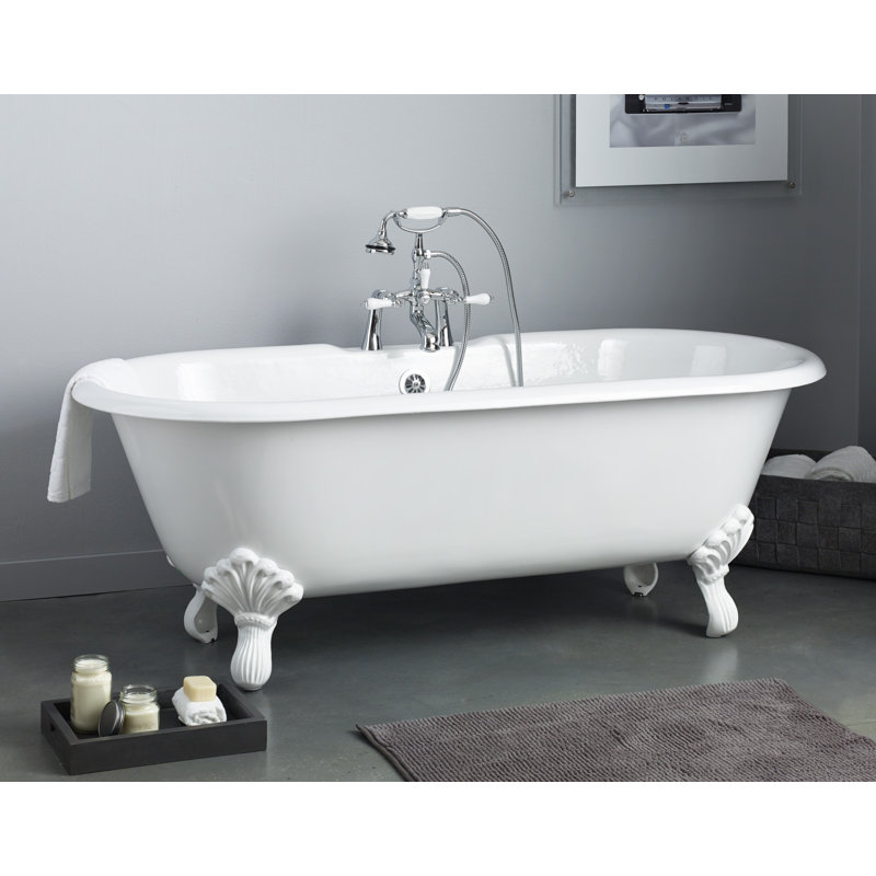 Regal 61'' L Soaking Bathtub, White Interior with White Exterior, White