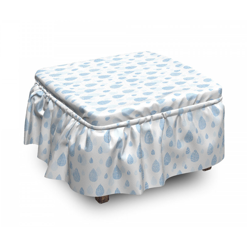 Housse pour repose-pieds grille raindrops