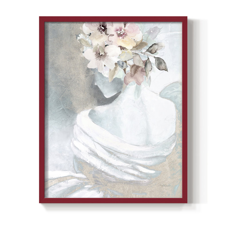 Reproduction encadrée Whisper II - bois massif, H 11 po x l 9 po, Rouge