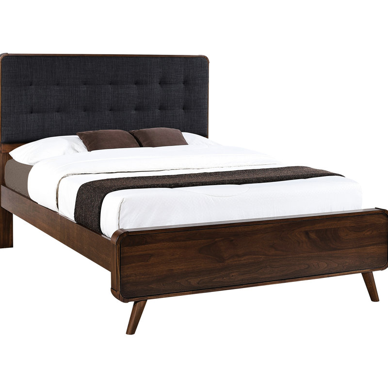 Carrington Dark Walnut Platform Bed, Queen