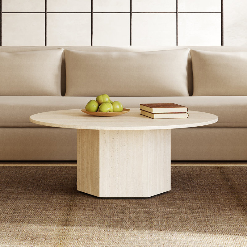 Modern Round Stone Coffee Table