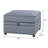 Eram Grey Rectangle Storage Ottoman
