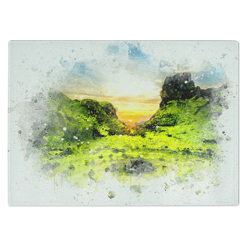 Glass Fairy Glen At The Isle of Skye in Abstract Chopping Board, 39 cm W x 28.5 cm L
