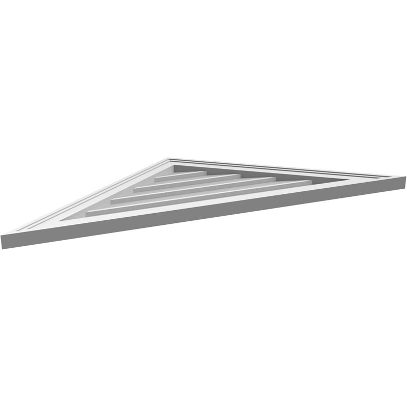 Ventilateur à pignon en uréthane non fonctionnel à fixation triangulaire brun clair 12/12, H 15,75 po x l 42 po x P 2 po