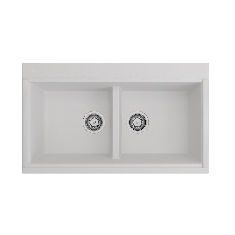 Baveno Lux 33.86'' L Double Basin Kitchen Sink
