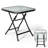 Edelberto Square Glass Outdoor Folding Bistro Table