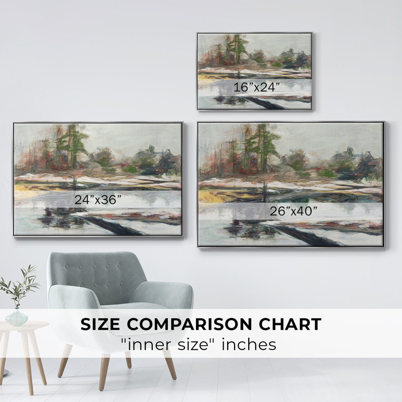 «Quiet Reflection», reproduction sur toile encadrée, Or, H 25 po x l 17 po x P 2 po