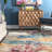 Hiroko Abstract Power Loom Performance Ivory/Blue/Pink/Yellow Rug-1447241128