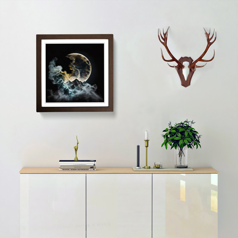 Moon Smoke - Framed Print, Walnut