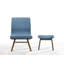 Chaise longue rembourrée avec repose-pieds Danity-52100989