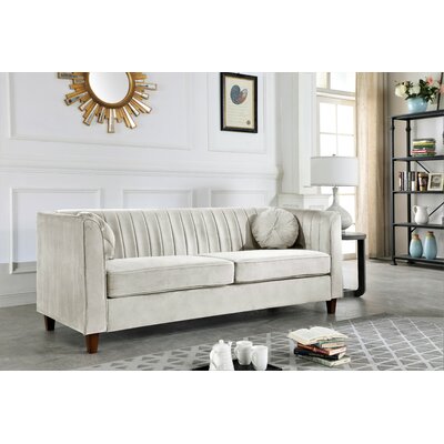 Arvilla 80.7"" Velvet Rolled Arm Sofa -  Mercer41, 64CC67DF2225476881B825F30856E82A