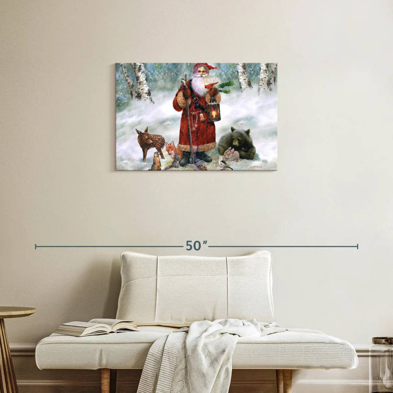 Père Noël Lelend Woodland, H 20 po x l 30 po