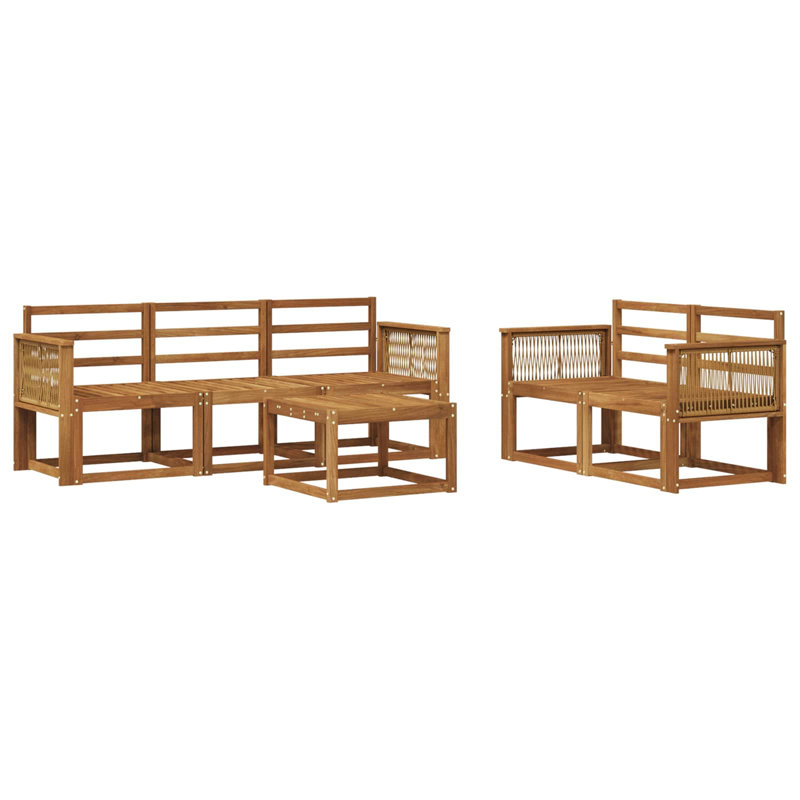  Outdoor Sofa Set 6 Pcs Sectional Garden Furniture Terrace Seating Patio
