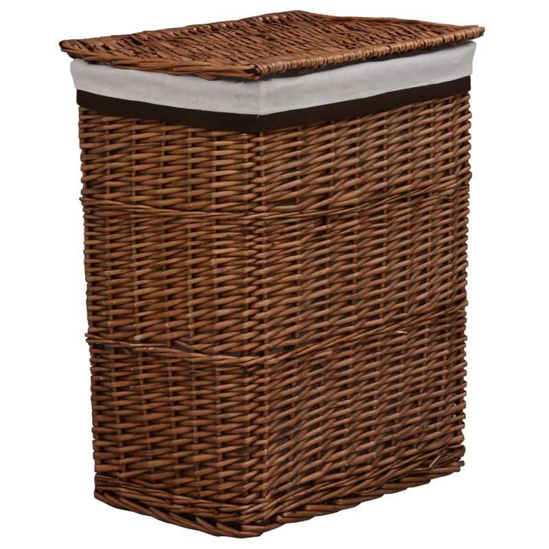 Wicker Laundry Basket, Brown