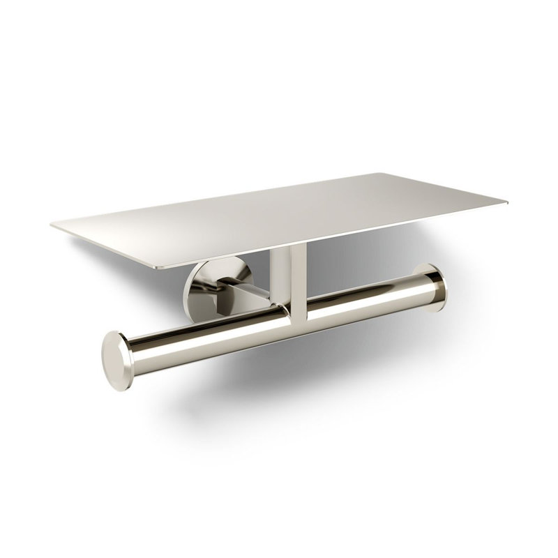 Components™ Covered Double Toilet Tissue Holder, Polished Nickel