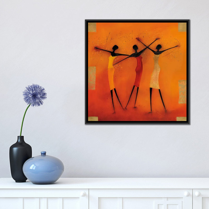 « sensation free i », impression sur toile, H 18 po x l 18 po x P 1,5 po, Toile avec cadre noir, Pas de tapis