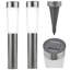 Alycia Silver Low Voltage Solar Powered Integrated LED Steel Pathway Lights Pack