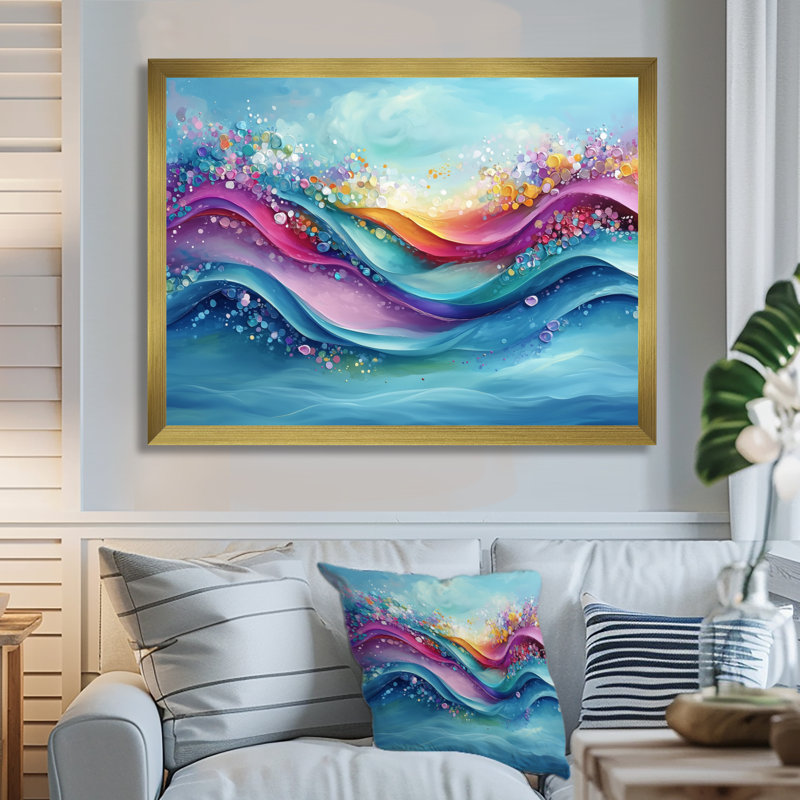 Linehan - Coastal Wall Art, H 12 po x l 20 po, Cadre de photo unique, Doré