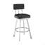 Tabouret de bar pivotant 30 po Benjamin en acier inoxydable brossé avec similicuir-164323673-164323676-164323679