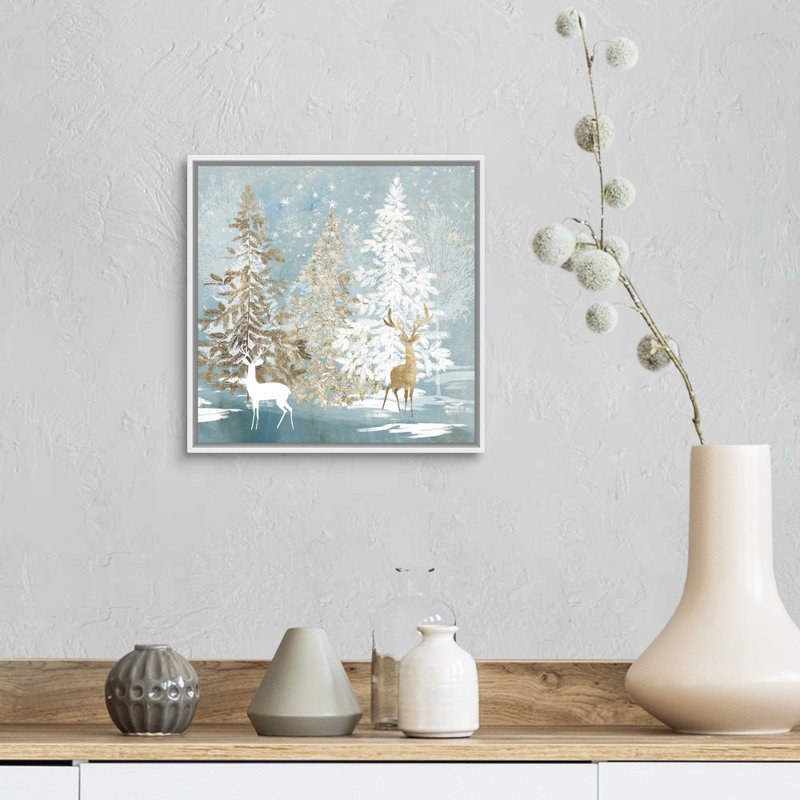 Endless Magic - Painting on Canvas, Floater Frame, 16" H x 16" W, White