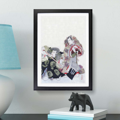 Ichikawa & Yoshimune by Utagawa Toyokuni - Framed Print