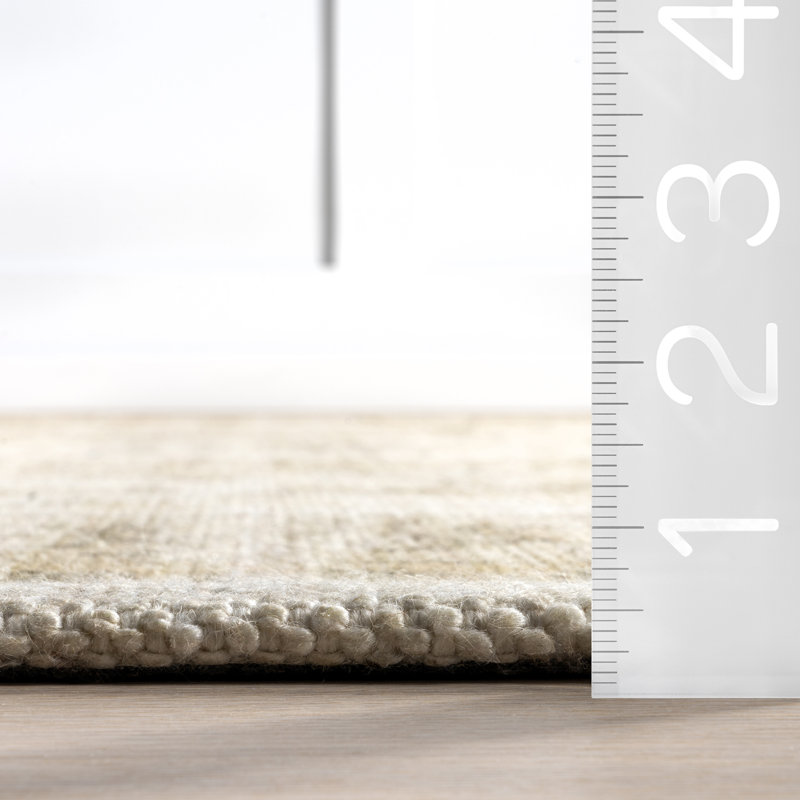  Tapis médaillon en laine et coton Castellan, Rectangle 8 pi 6 po x 11 pi 6 po