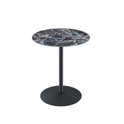 Sleek Modern End Table with Textured Glass Top