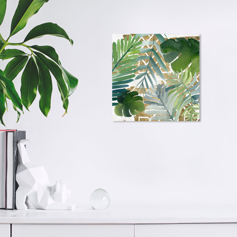 Impression sur toile florale et botanique, H 12 po x l 12 po x P 0,8 po