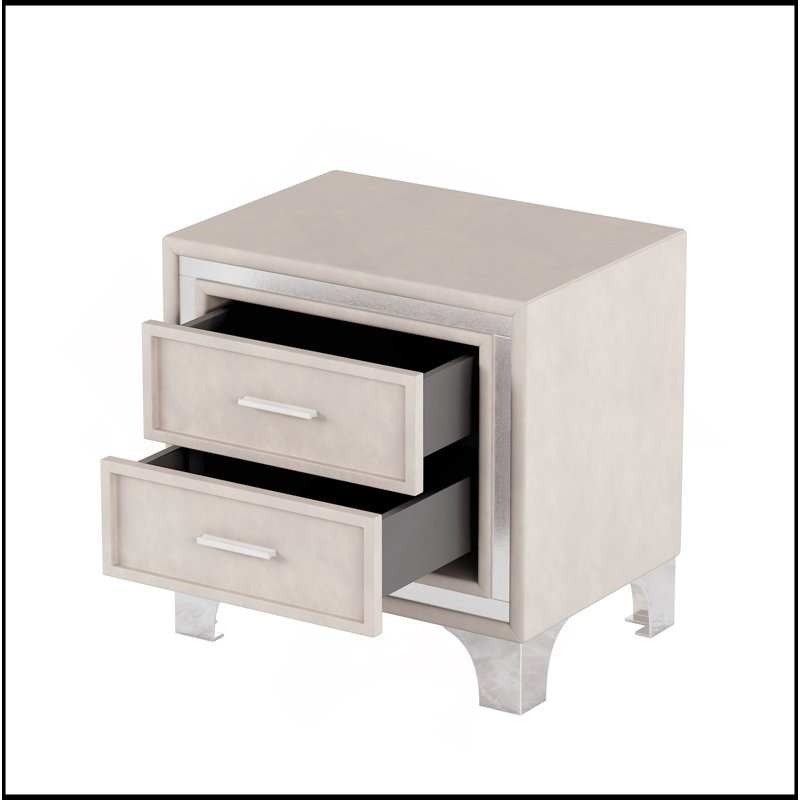 Table de chevet vintage Mid Century, Beige