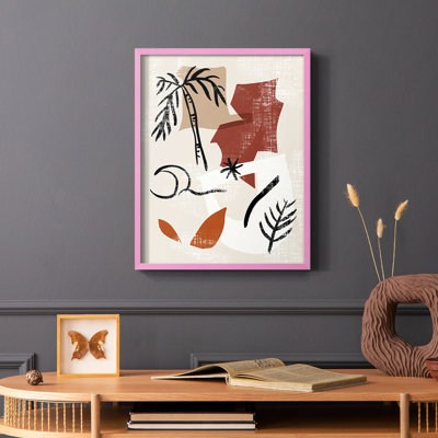 «Soft Palms I», reproduction encadrée - bois massif