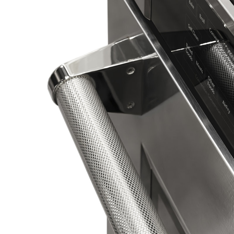 ZLINE Autograph 30 in. True Convection Single Wall Oven in Stainless Steel & Nickel Helix Handle