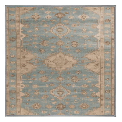 Tapis gris Afyon lavable à la machine