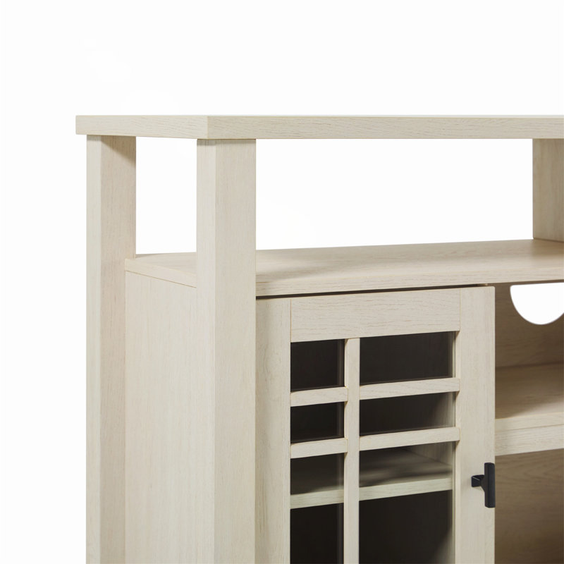 Versatile Transitional Sideboard with Stylish Windowpanes and Ample Storage