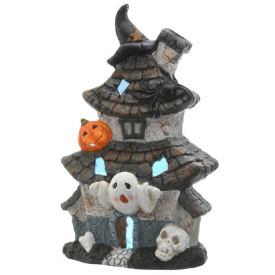 18" Halloween Haunted House with LED Light