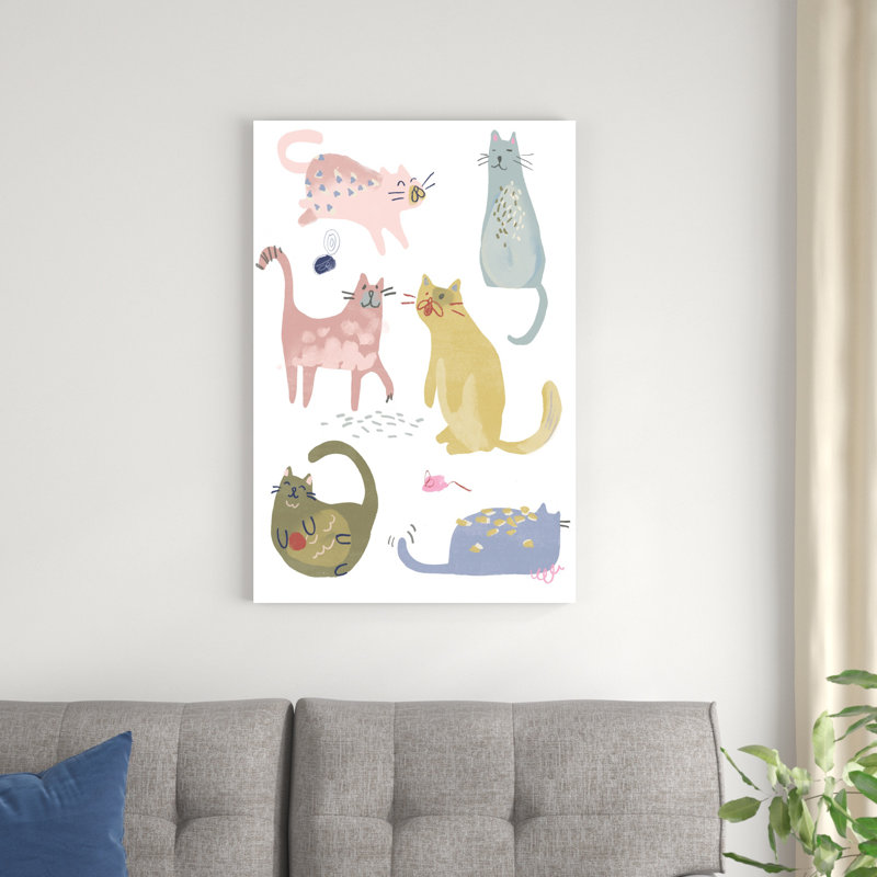 " Cat Squad IV ", 36" H x 24" W x 1.25" D